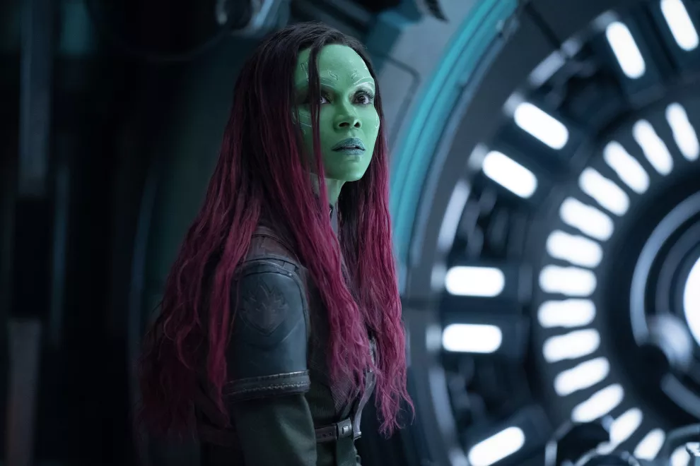 Zoe Saldaña la rompe en el tercer volumen de Guardianes de la Galaxia.