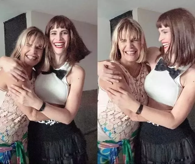 Fabiana Cantilo y Mica Riera, la actriz que la interpreta en El amor después del amor.