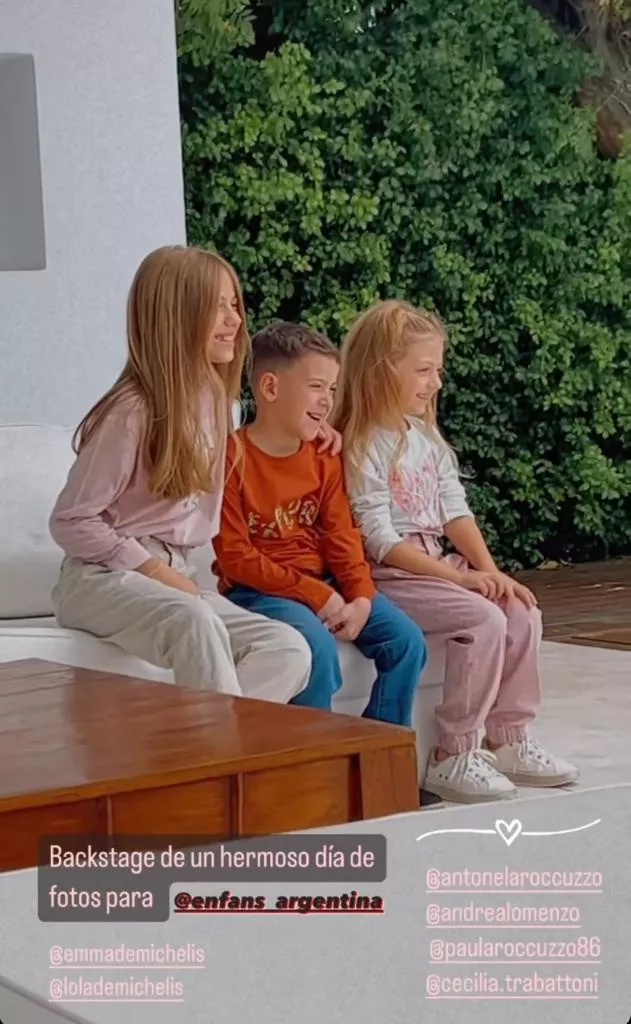 Lola y Emma Demichelis en el back de la campaña de Enfans.