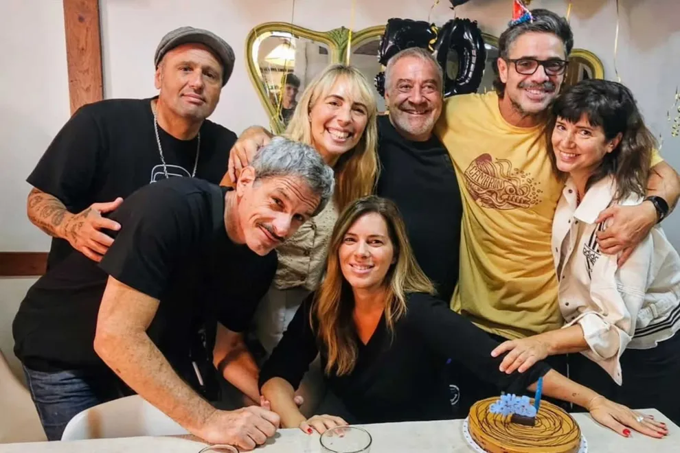 Luciano Castro y Griselda Siciliani en la celebración número 50 del actor