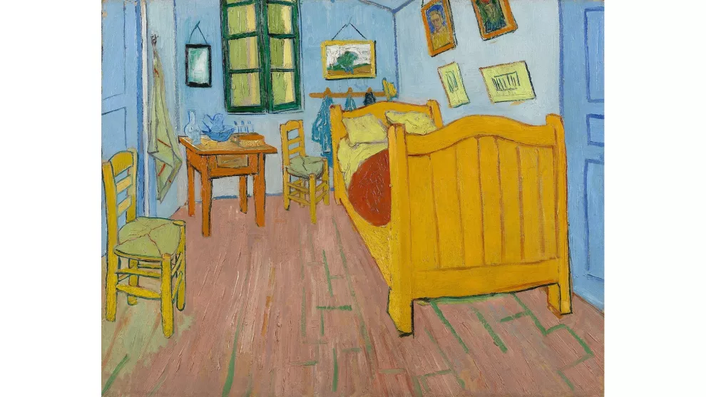 El dormitorio, el cuadro que Vincent Van Gogh pintó en 1888, está en el Museo Van Gogh de Amsterdam