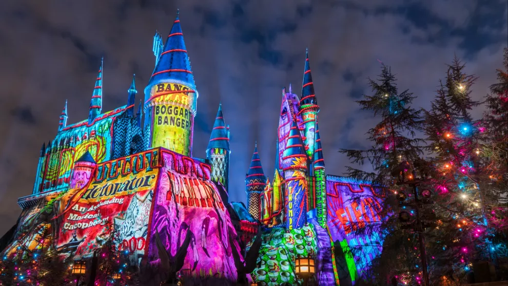 A todas luces: gran show en el castillo-escuela de Hogwarts